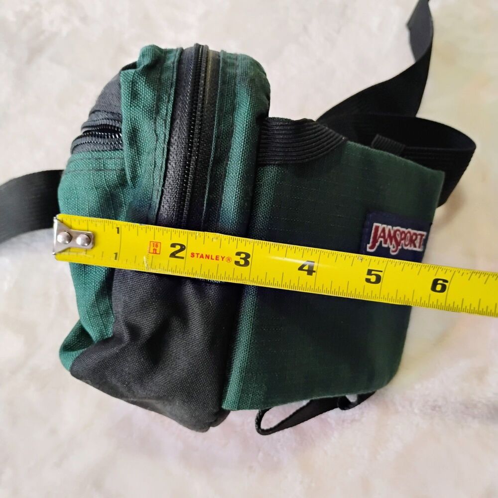 Vintage 90s JanSport Fanny Pack Water Bottle Holder USA Hip Bag Green Hiking EUC - Picture 14 of 16
